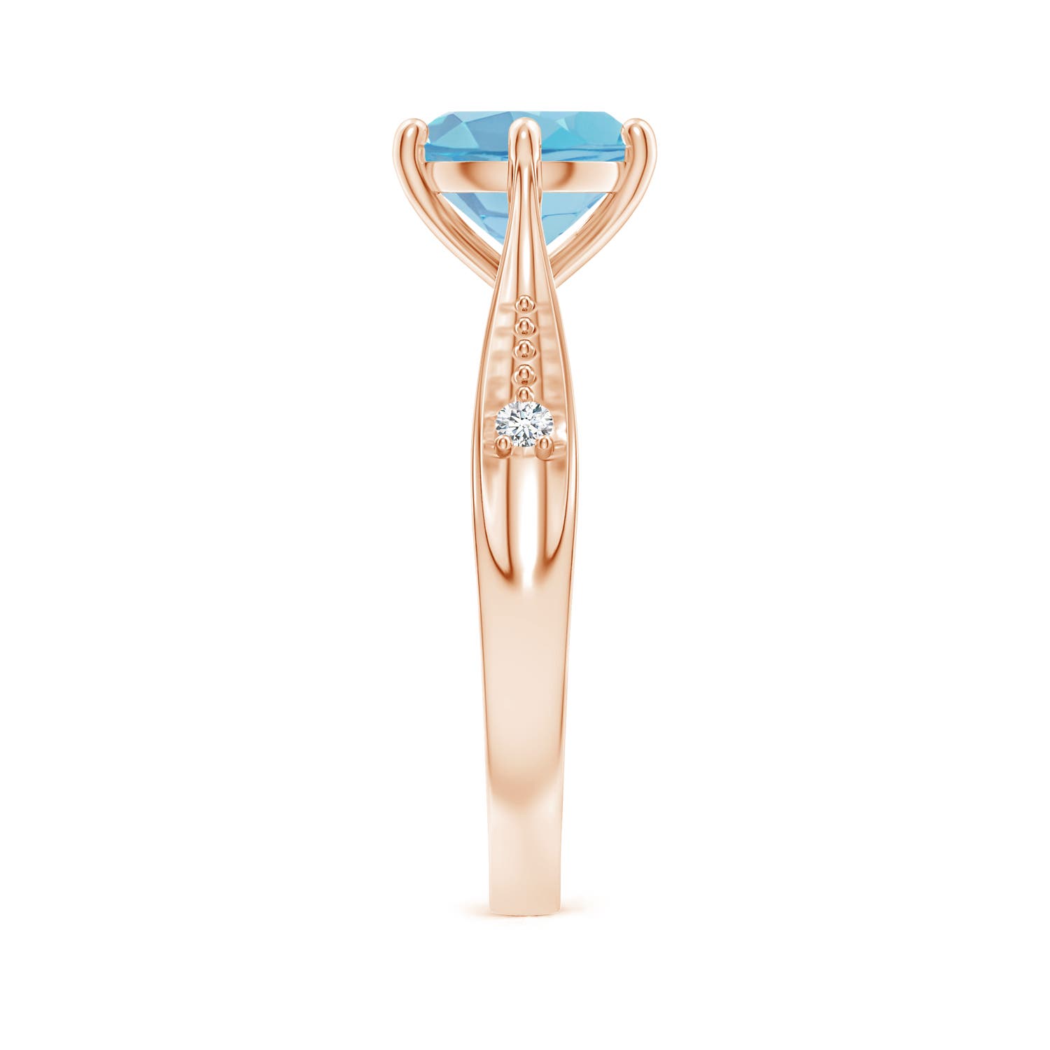 A - Swiss Blue Topaz / 2.39 CT / 14 KT Rose Gold