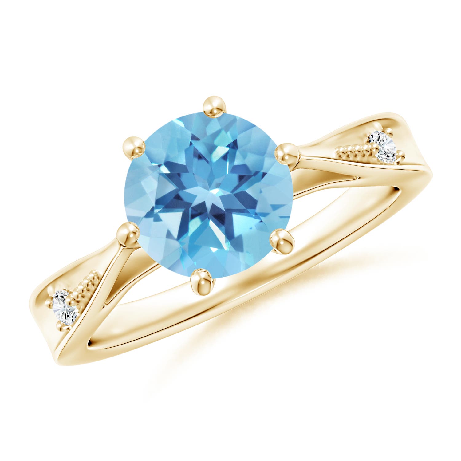 A - Swiss Blue Topaz / 2.39 CT / 14 KT Yellow Gold