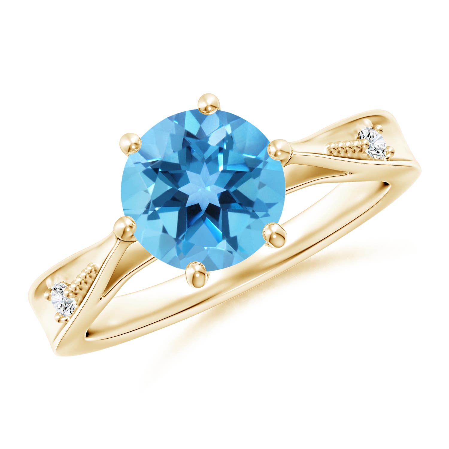 AA - Swiss Blue Topaz / 2.39 CT / 14 KT Yellow Gold