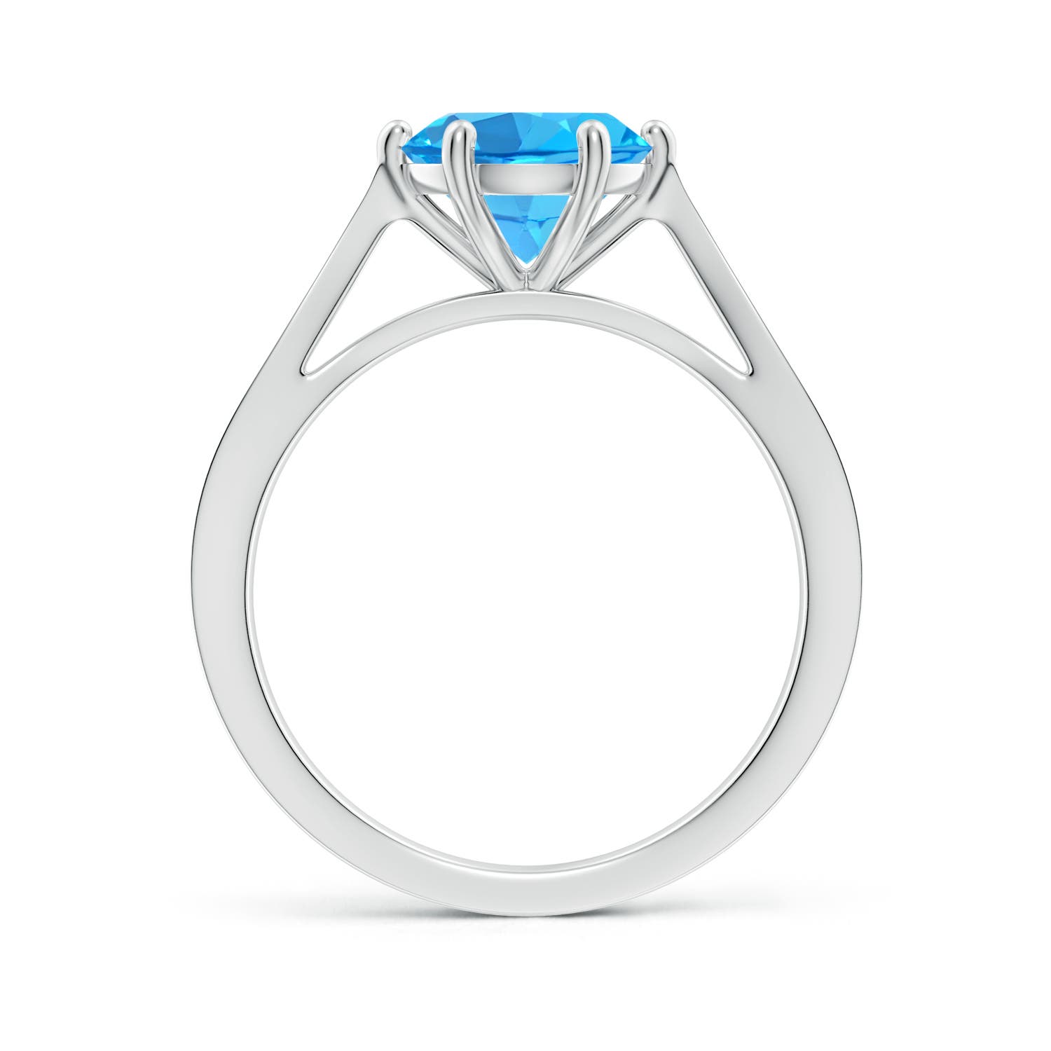 AAA - Swiss Blue Topaz / 2.39 CT / 14 KT White Gold