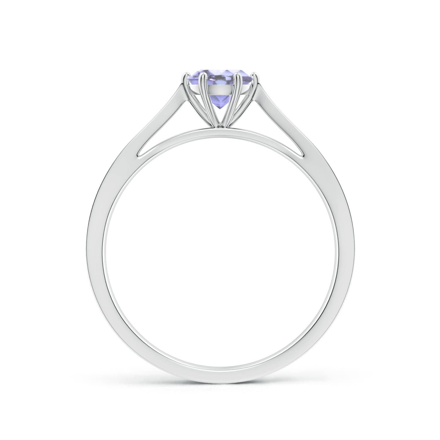 A - Tanzanite / 0.52 CT / 14 KT White Gold