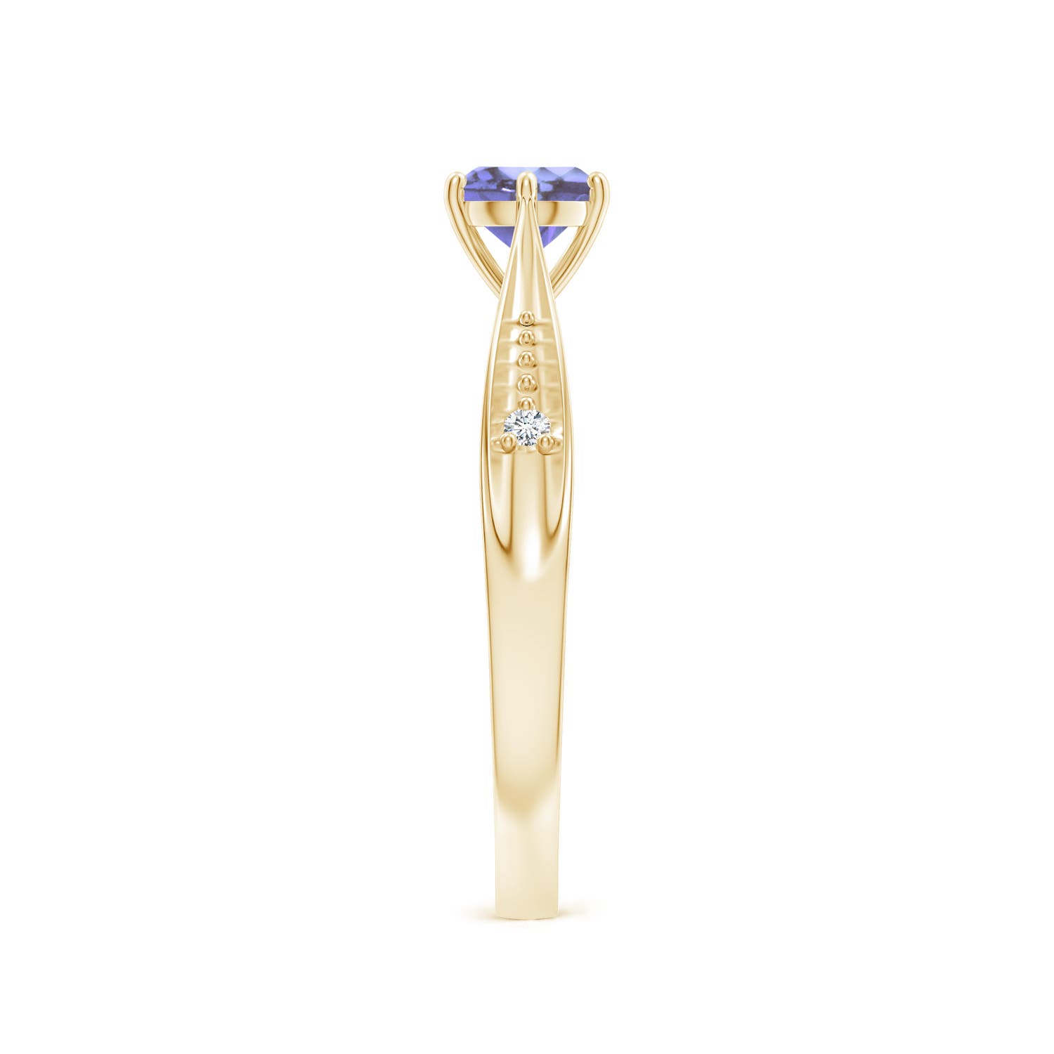 AA - Tanzanite / 0.52 CT / 14 KT Yellow Gold