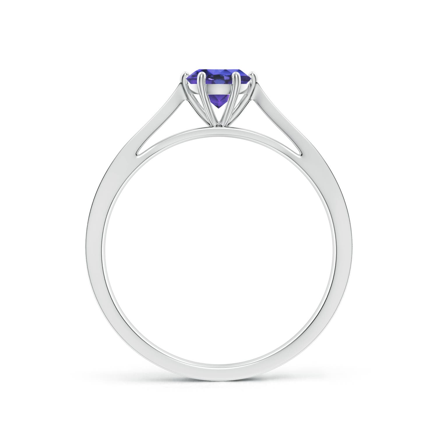 AAA - Tanzanite / 0.52 CT / 14 KT White Gold