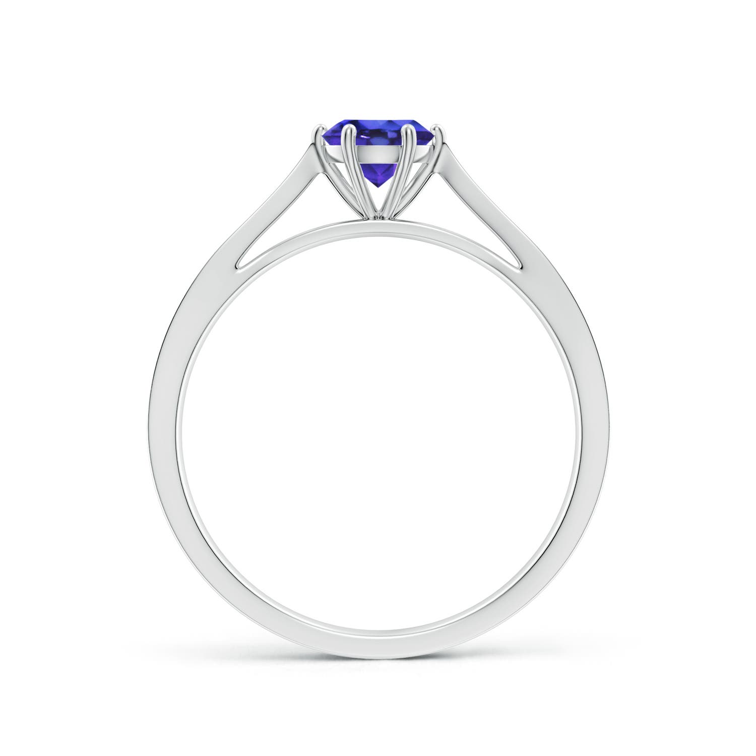 AAAA - Tanzanite / 0.52 CT / 14 KT White Gold