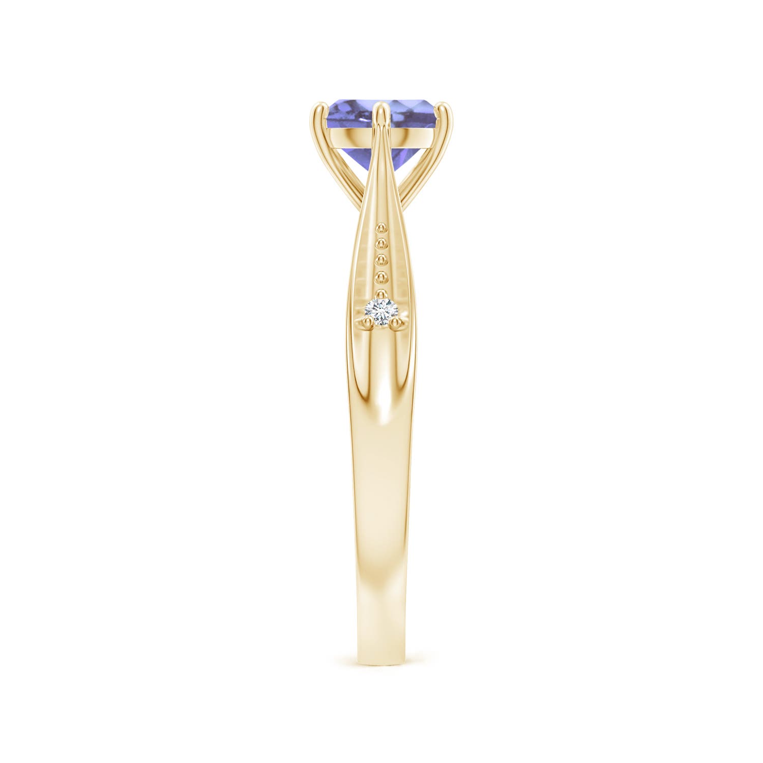 A - Tanzanite / 0.92 CT / 14 KT Yellow Gold