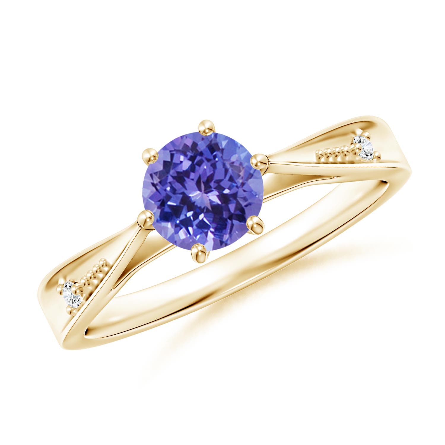 AA - Tanzanite / 0.92 CT / 14 KT Yellow Gold