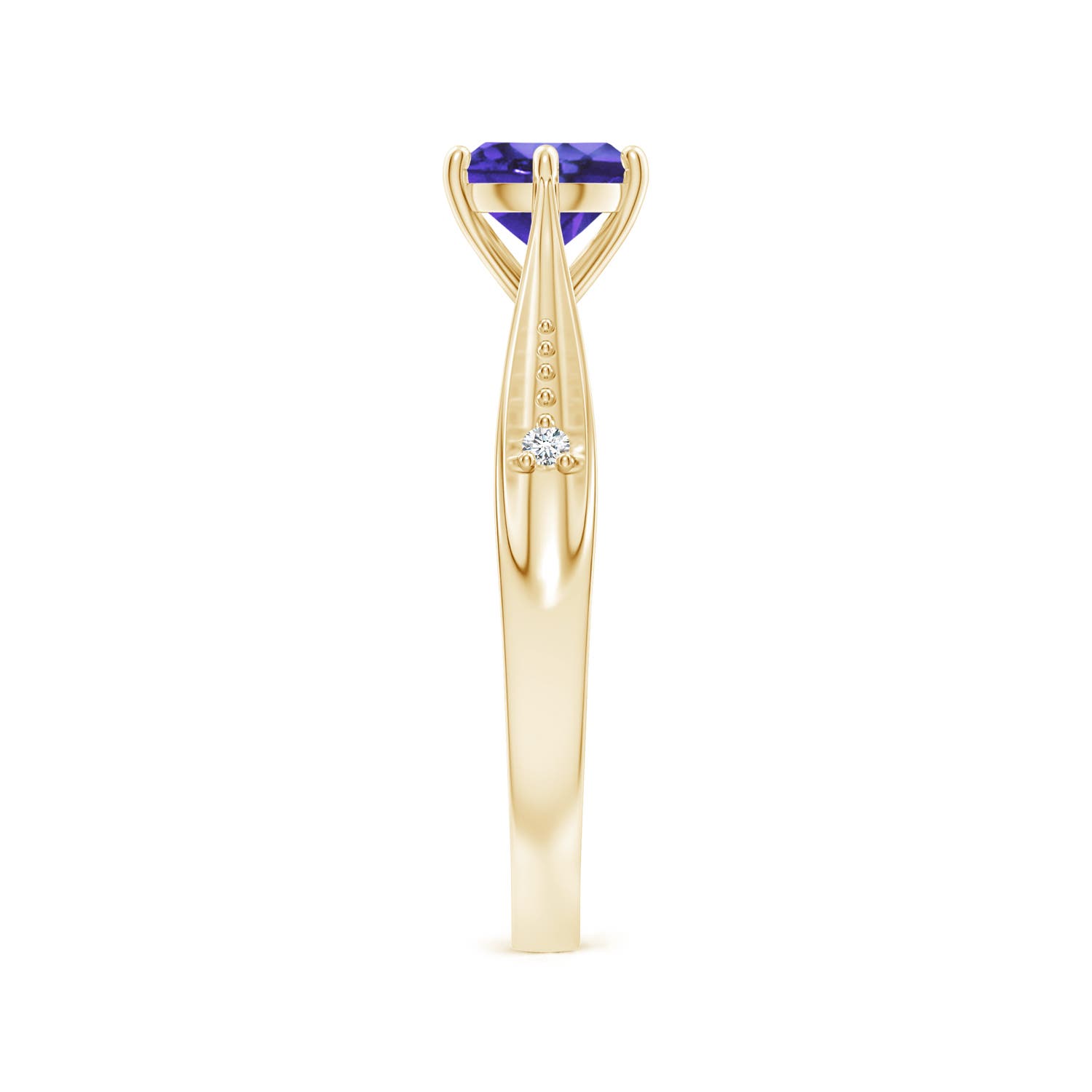 AA - Tanzanite / 0.92 CT / 14 KT Yellow Gold