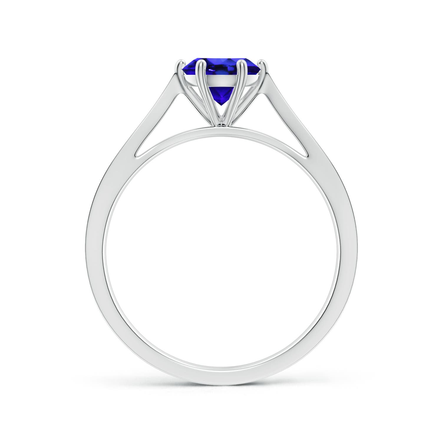 AAA - Tanzanite / 0.92 CT / 14 KT White Gold