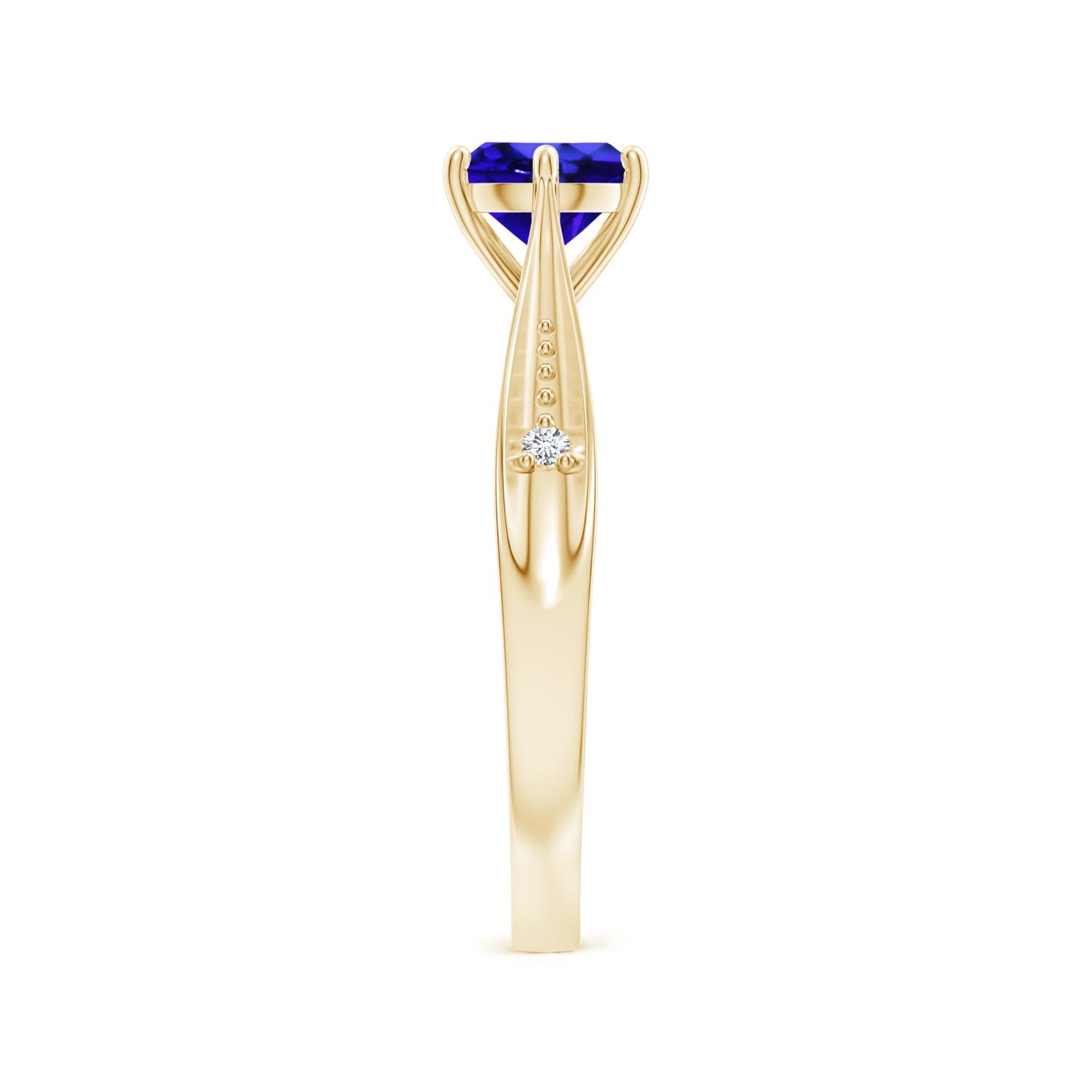 AAA - Tanzanite / 0.92 CT / 14 KT Yellow Gold