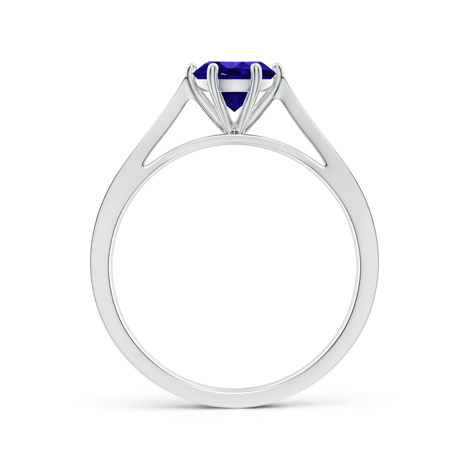 AAAA - Tanzanite / 0.92 CT / 14 KT White Gold