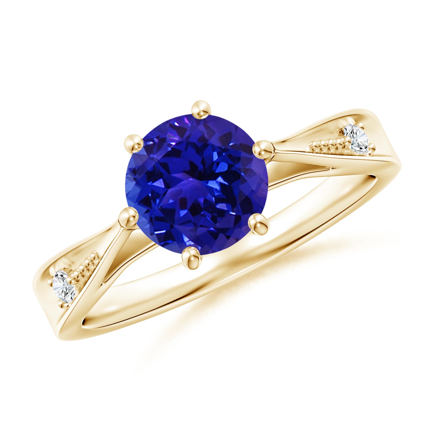 AAAA - Tanzanite / 1.48 CT / 14 KT Yellow Gold