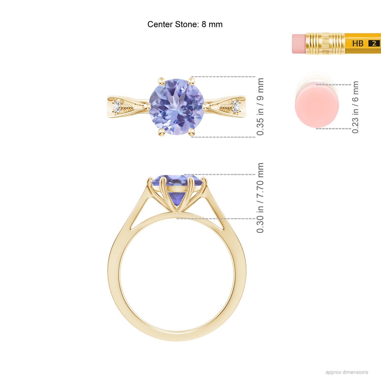 A - Tanzanite / 1.84 CT / 14 KT Yellow Gold