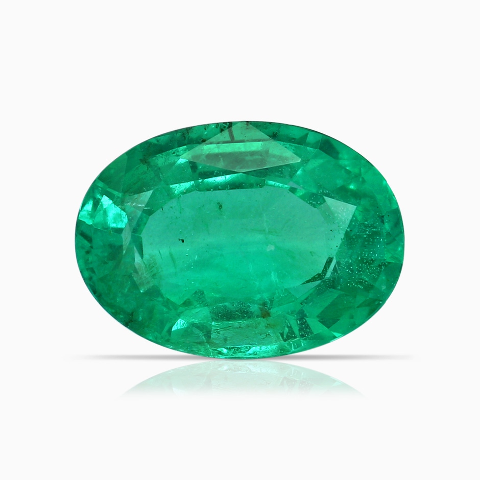 12.26x8.86x5.36mm AA GIA Certified Oval Emerald Ring with Trio Diamonds in Rose Gold Side 599