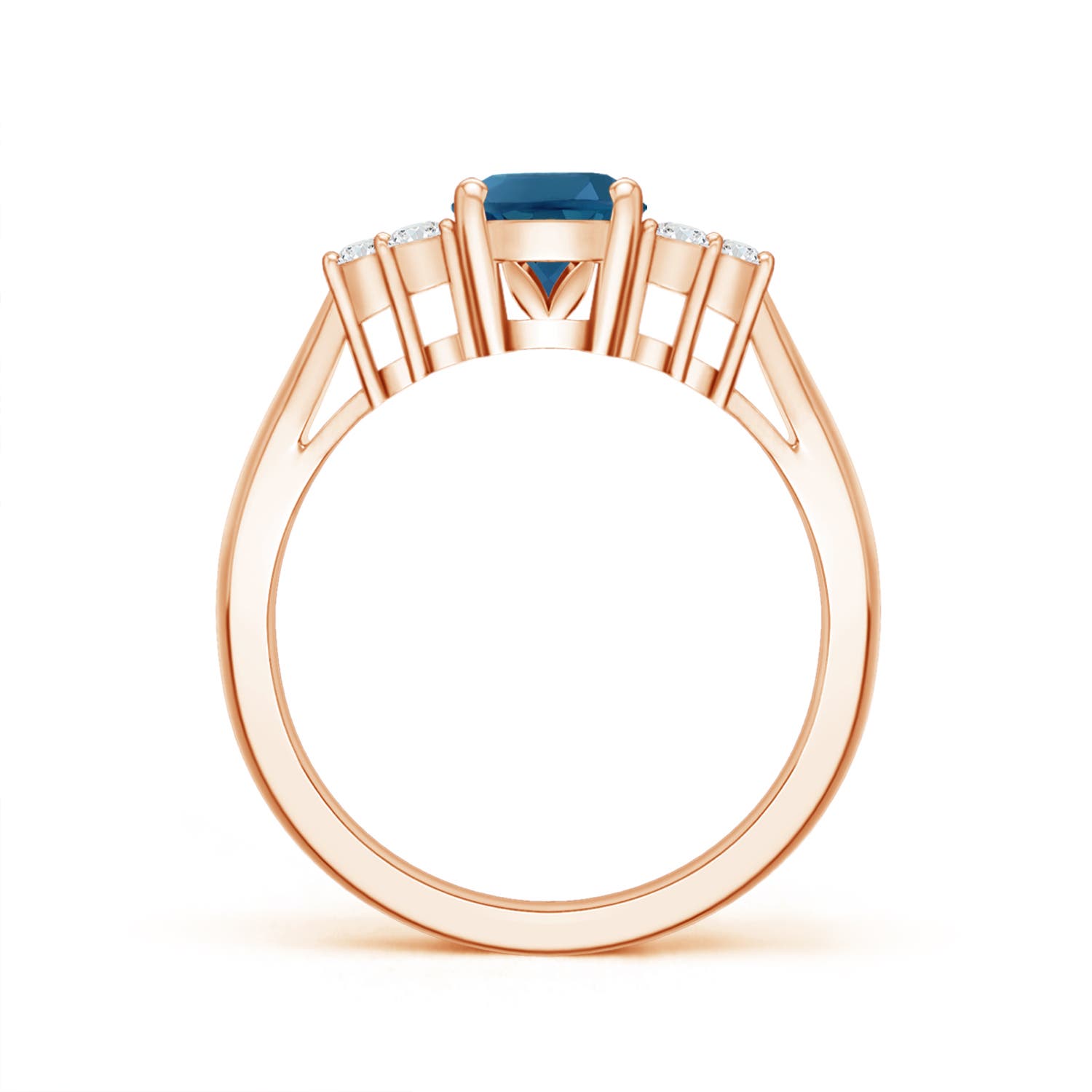 AAA - London Blue Topaz / 1.65 CT / 14 KT Rose Gold