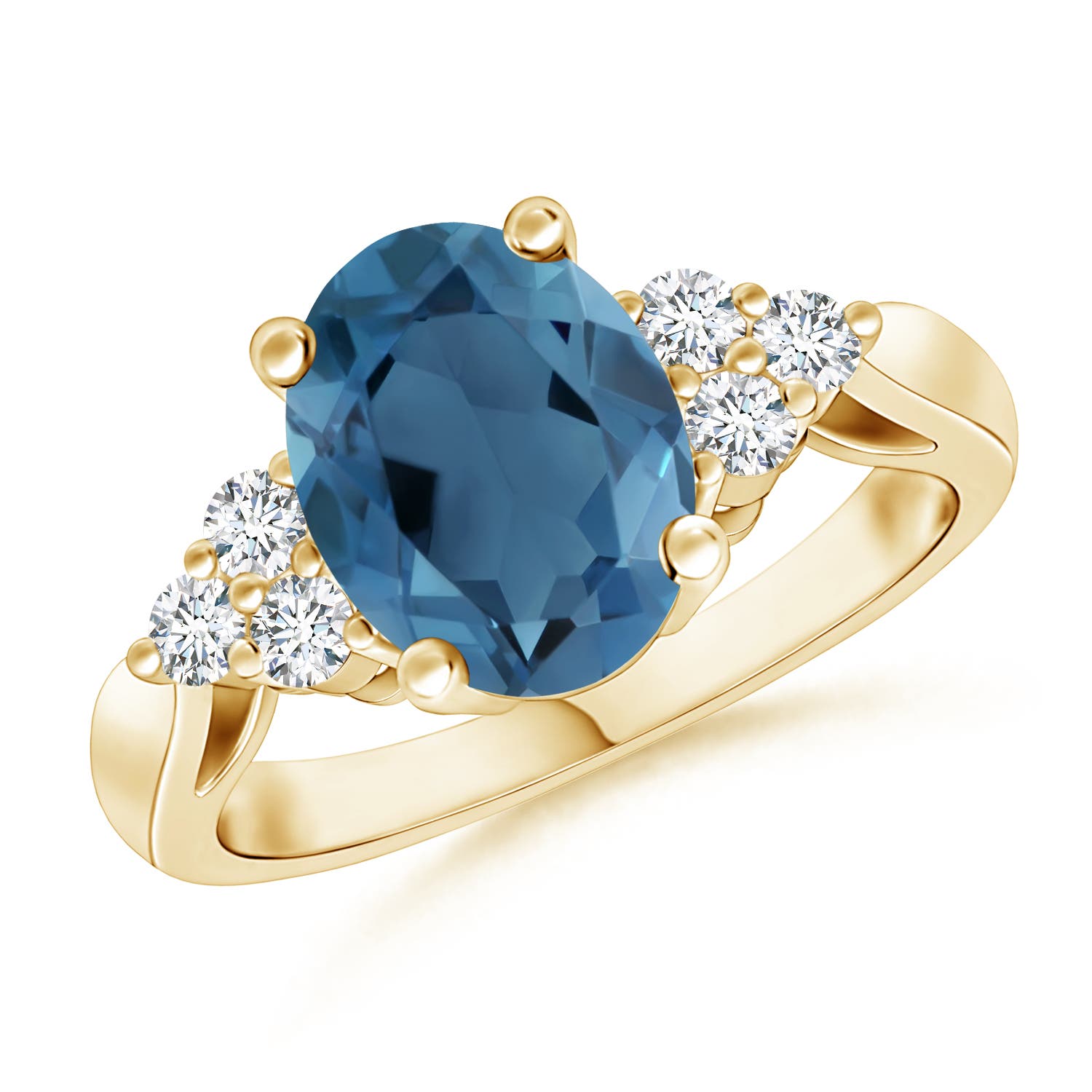 A - London Blue Topaz / 2.46 CT / 14 KT Yellow Gold