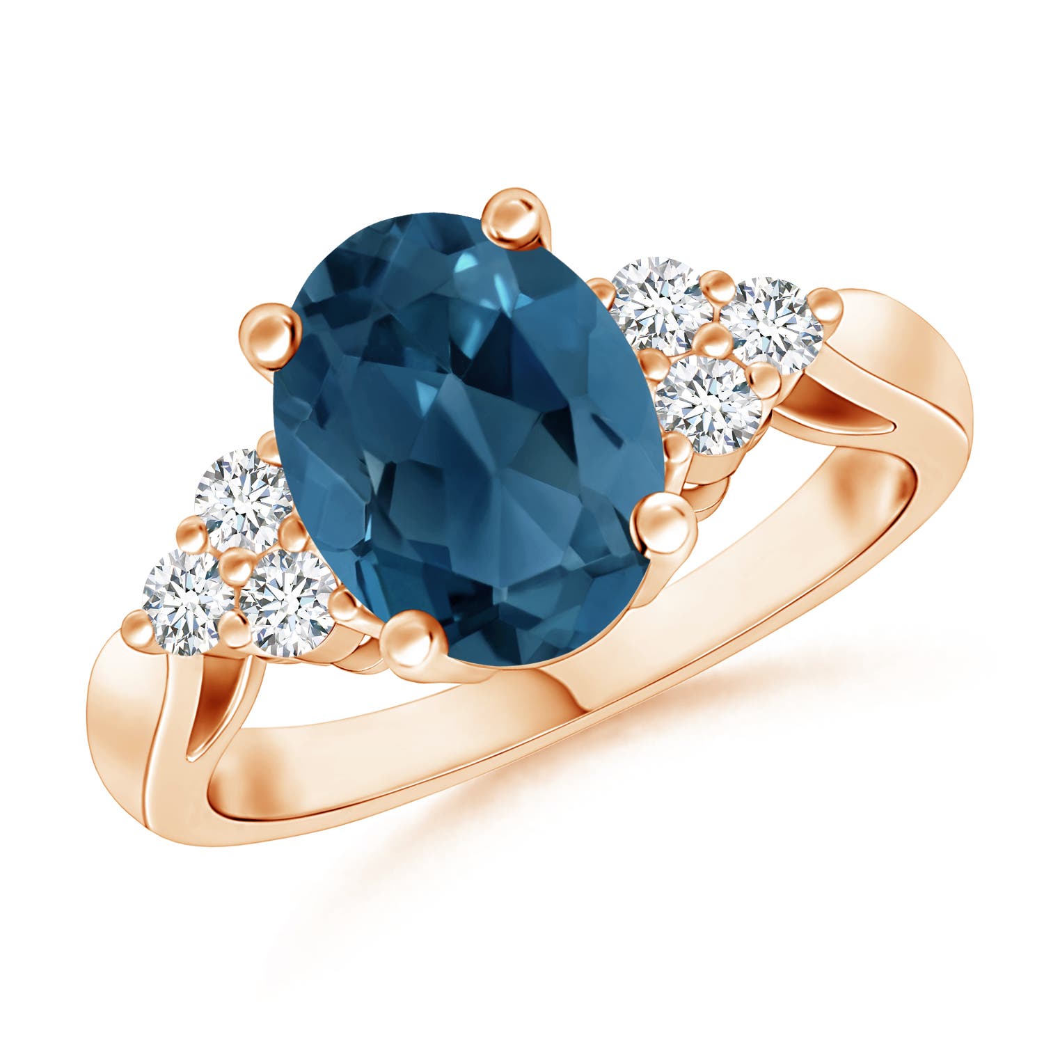 AA - London Blue Topaz / 2.46 CT / 14 KT Rose Gold