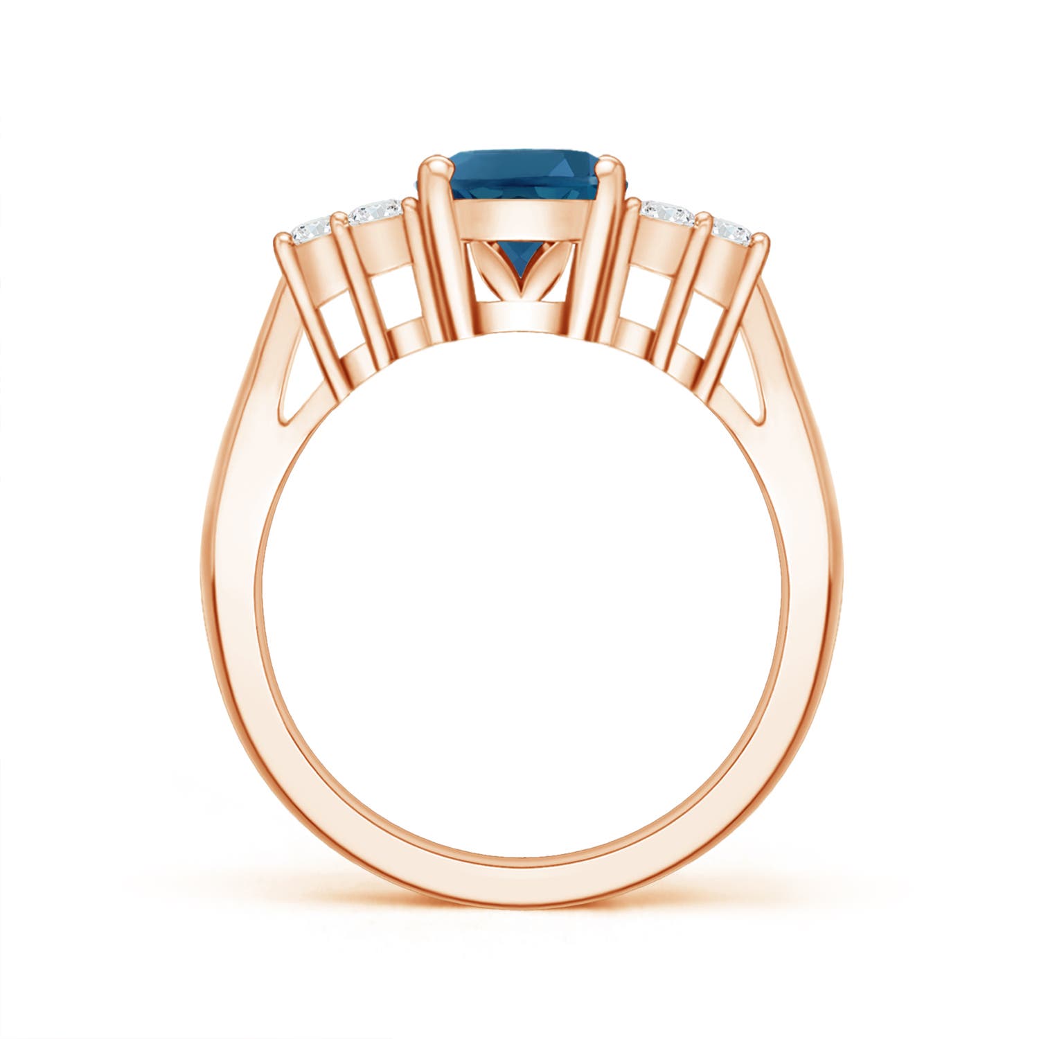 AAA - London Blue Topaz / 2.46 CT / 14 KT Rose Gold