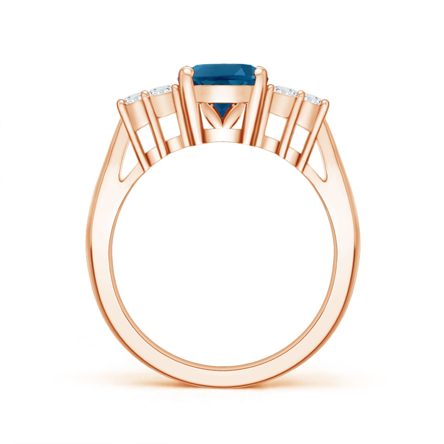 AAAA - London Blue Topaz / 2.46 CT / 14 KT Rose Gold