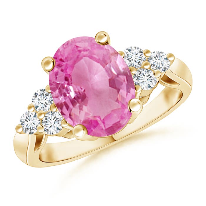 AA - Pink Sapphire / 3.26 CT / 14 KT Yellow Gold