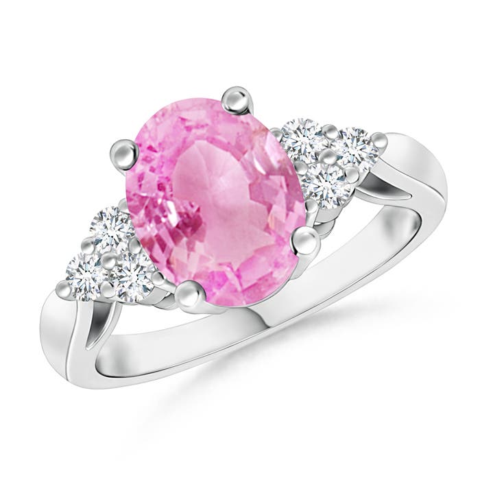 A - Pink Sapphire / 2.11 CT / 14 KT White Gold