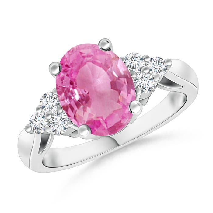 AA - Pink Sapphire / 2.11 CT / 14 KT White Gold