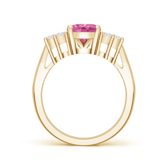 AAA - Pink Sapphire / 2.11 CT / 14 KT Yellow Gold