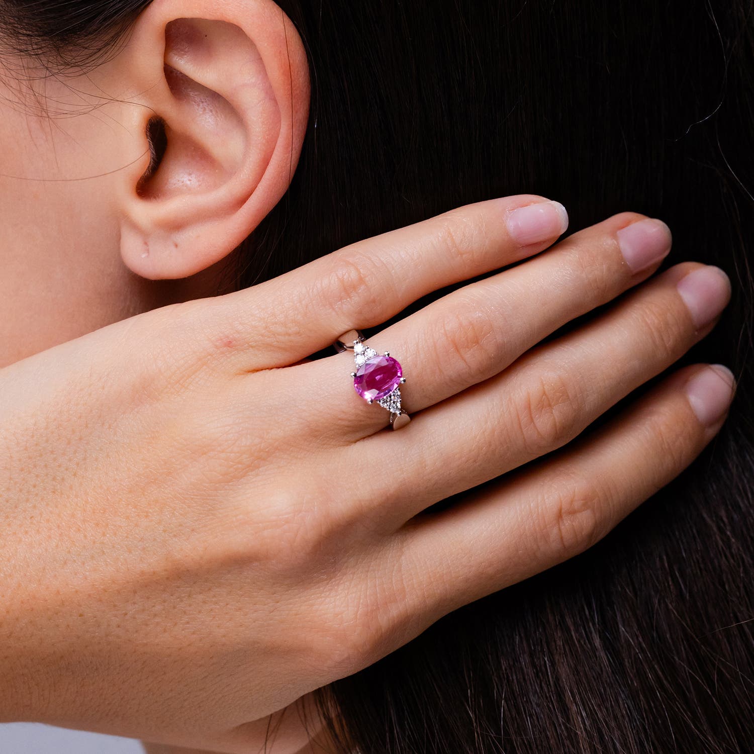 A - Pink Sapphire / 1.6 CT / 14 KT Yellow Gold