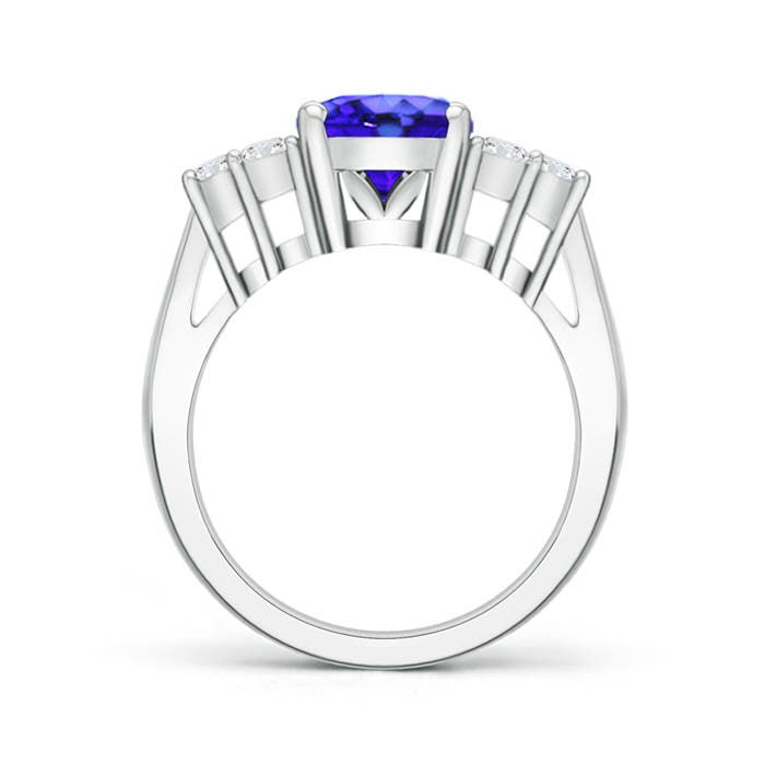 AAA - Tanzanite / 3.16 CT / 14 KT White Gold