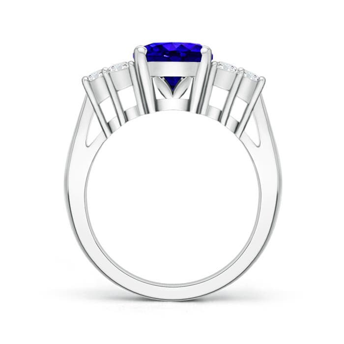 AAAA - Tanzanite / 3.16 CT / 14 KT White Gold