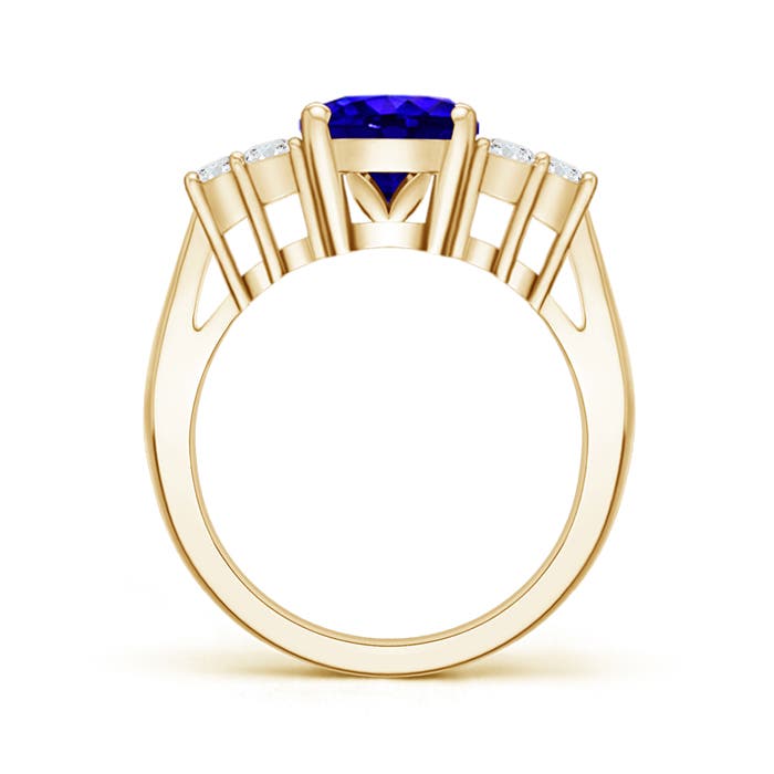 AAAA - Tanzanite / 3.16 CT / 14 KT Yellow Gold