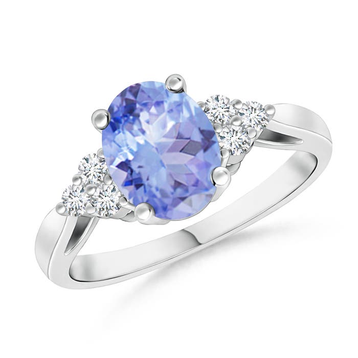 A - Tanzanite / 1.4 CT / 14 KT White Gold