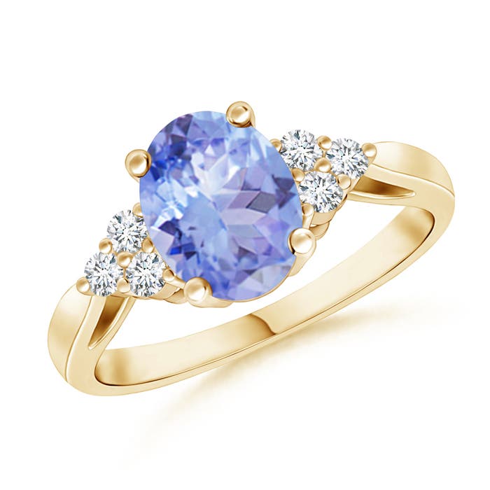 A - Tanzanite / 1.4 CT / 14 KT Yellow Gold