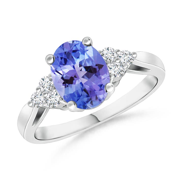 AA - Tanzanite / 1.4 CT / 14 KT White Gold