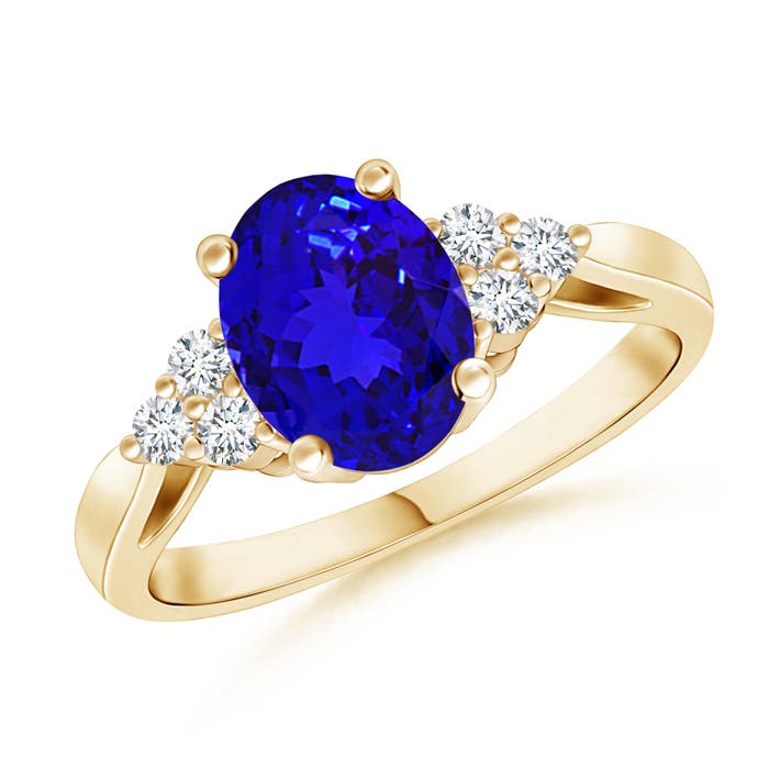 AAAA - Tanzanite / 1.4 CT / 14 KT Yellow Gold