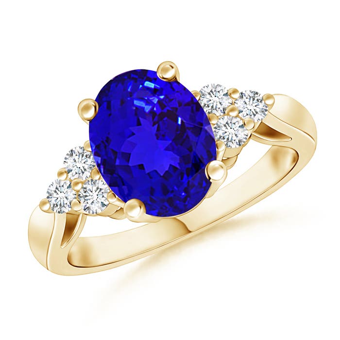 AAAA - Tanzanite / 2.11 CT / 14 KT Yellow Gold