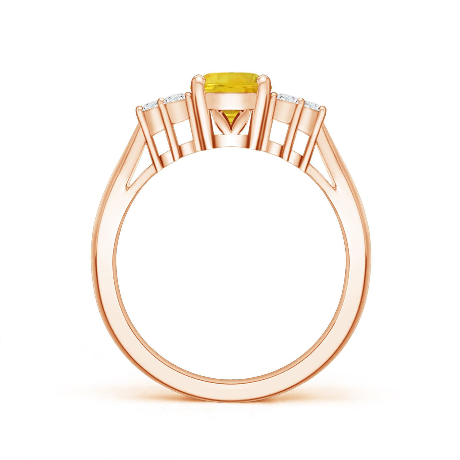 AAA - Yellow Sapphire / 1.65 CT / 14 KT Rose Gold