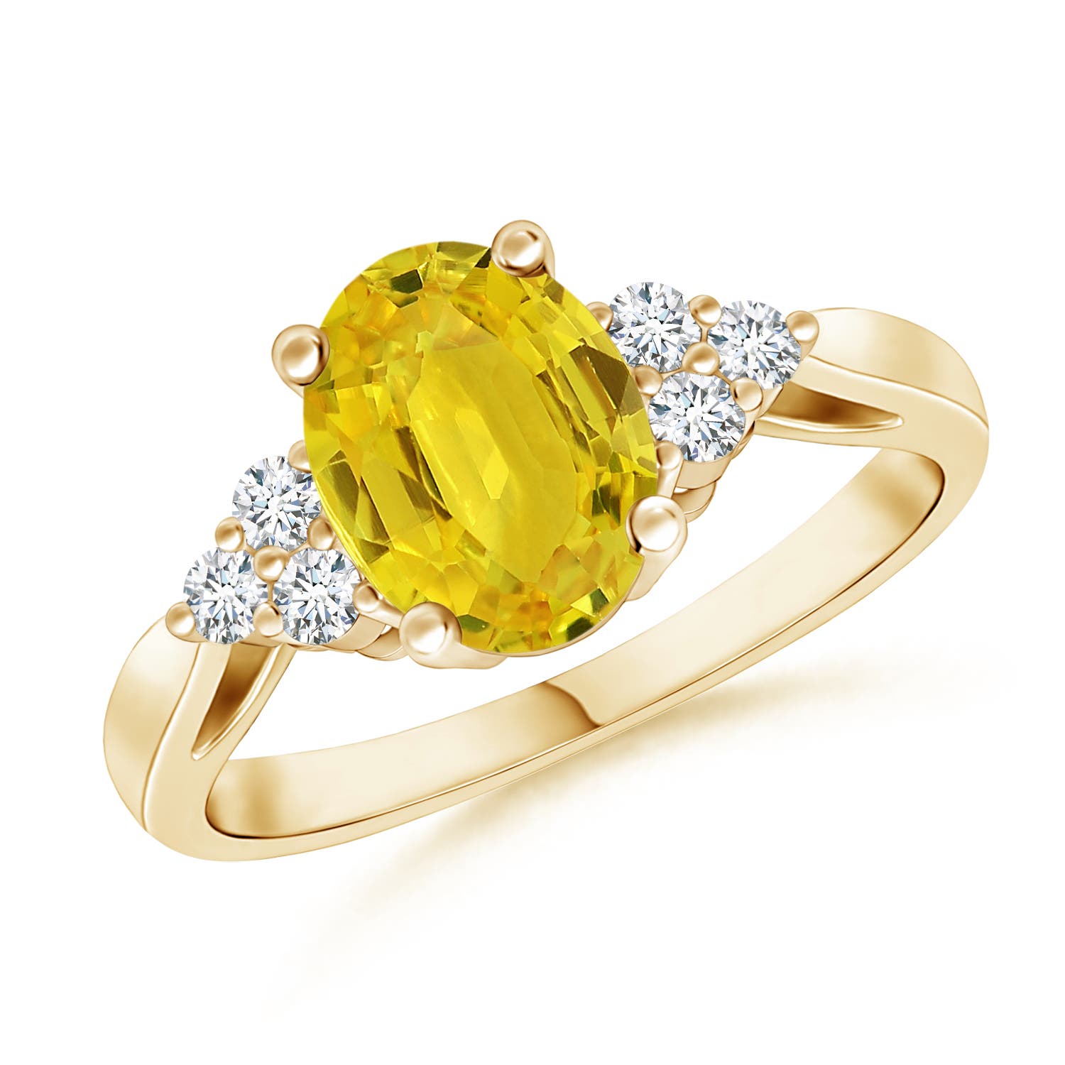 AAA - Yellow Sapphire / 1.65 CT / 14 KT Yellow Gold