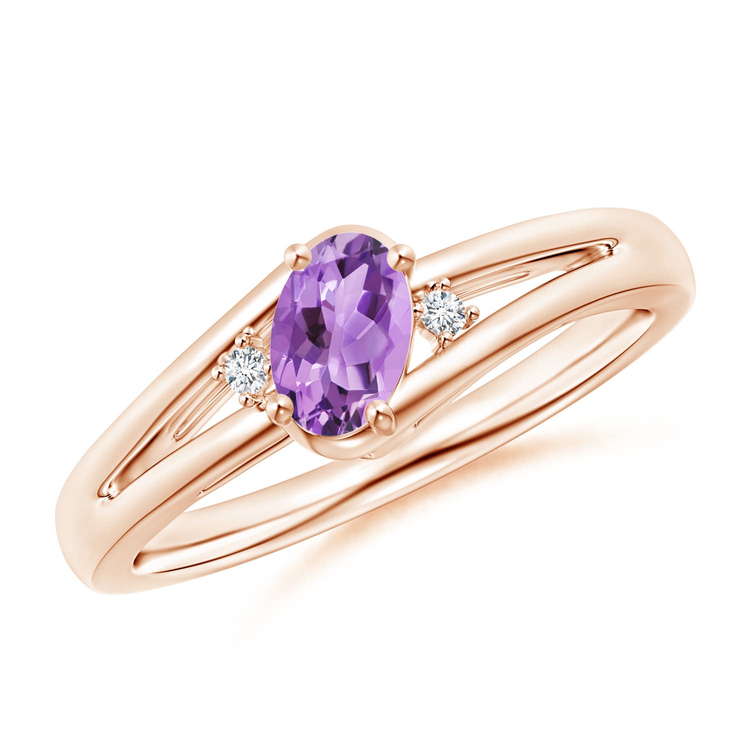 A - Amethyst / 0.42 CT / 14 KT Rose Gold