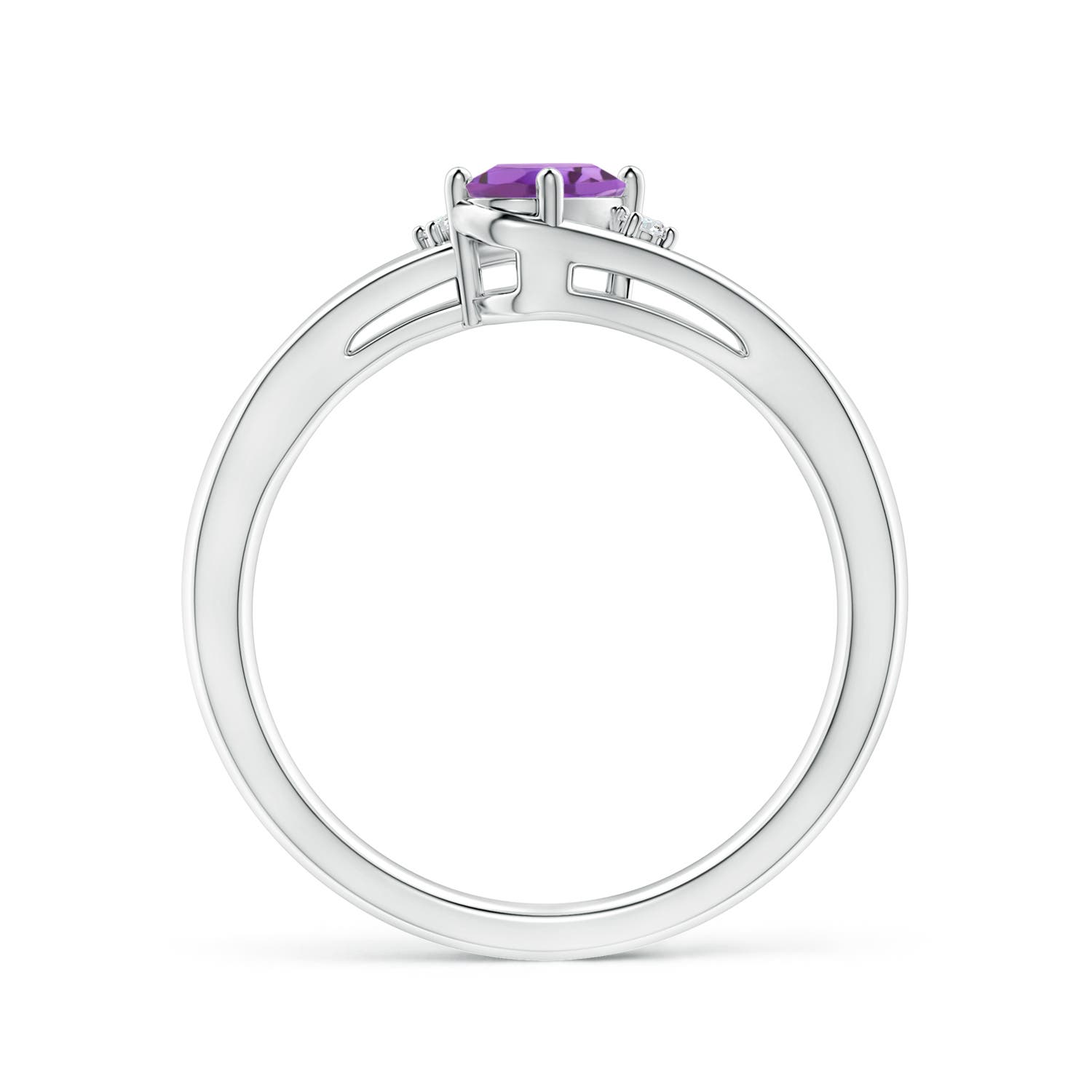 A - Amethyst / 0.42 CT / 14 KT White Gold