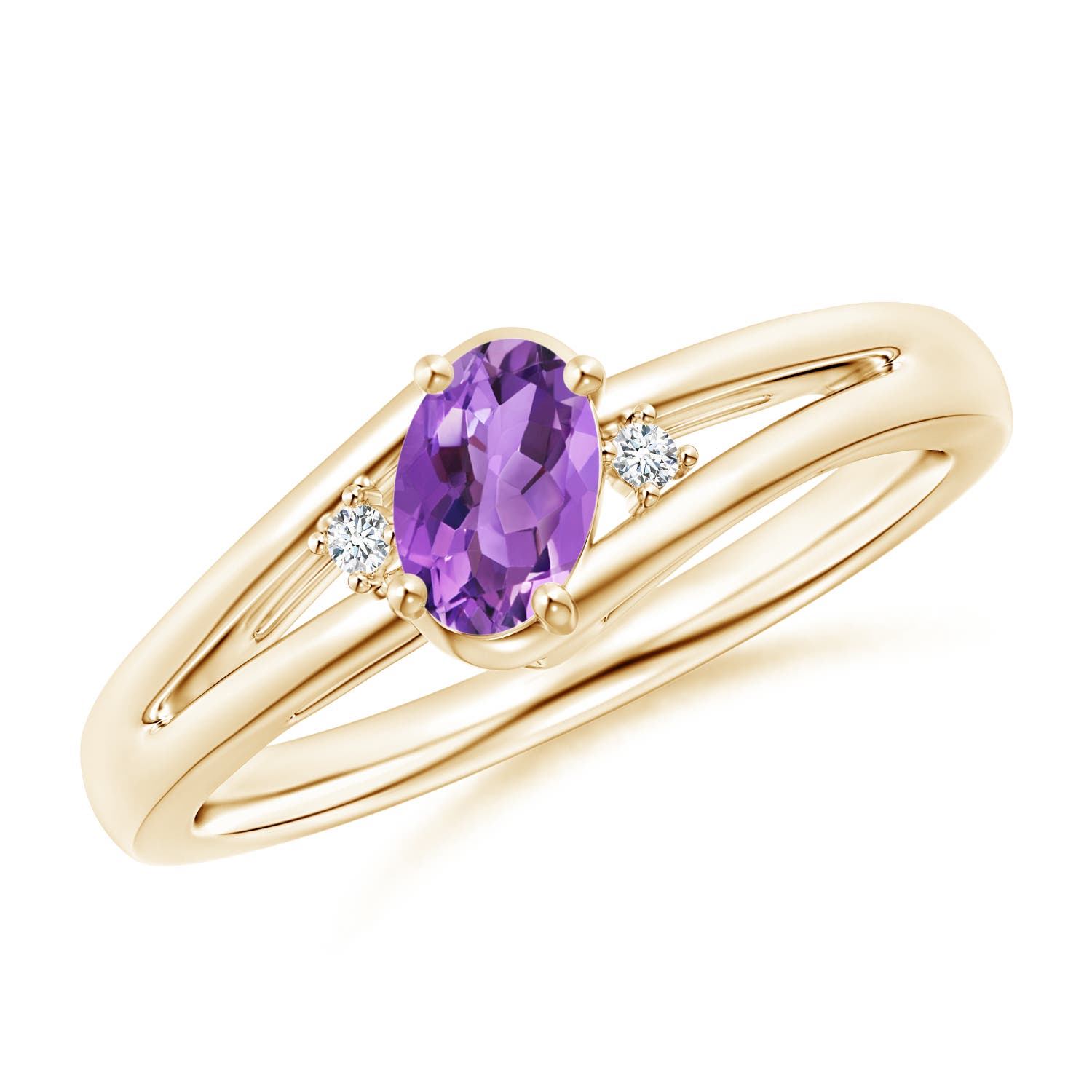 AA - Amethyst / 0.42 CT / 14 KT Yellow Gold