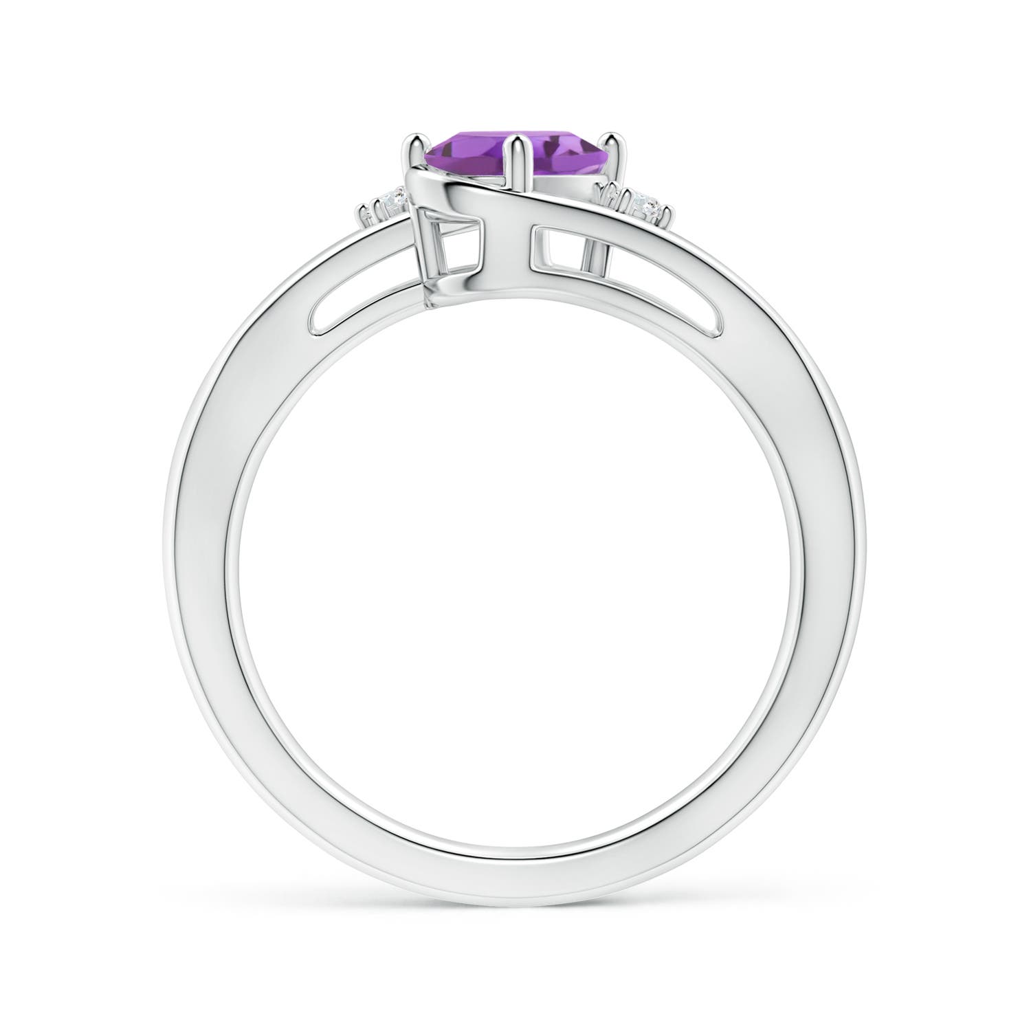 A - Amethyst / 0.74 CT / 14 KT White Gold