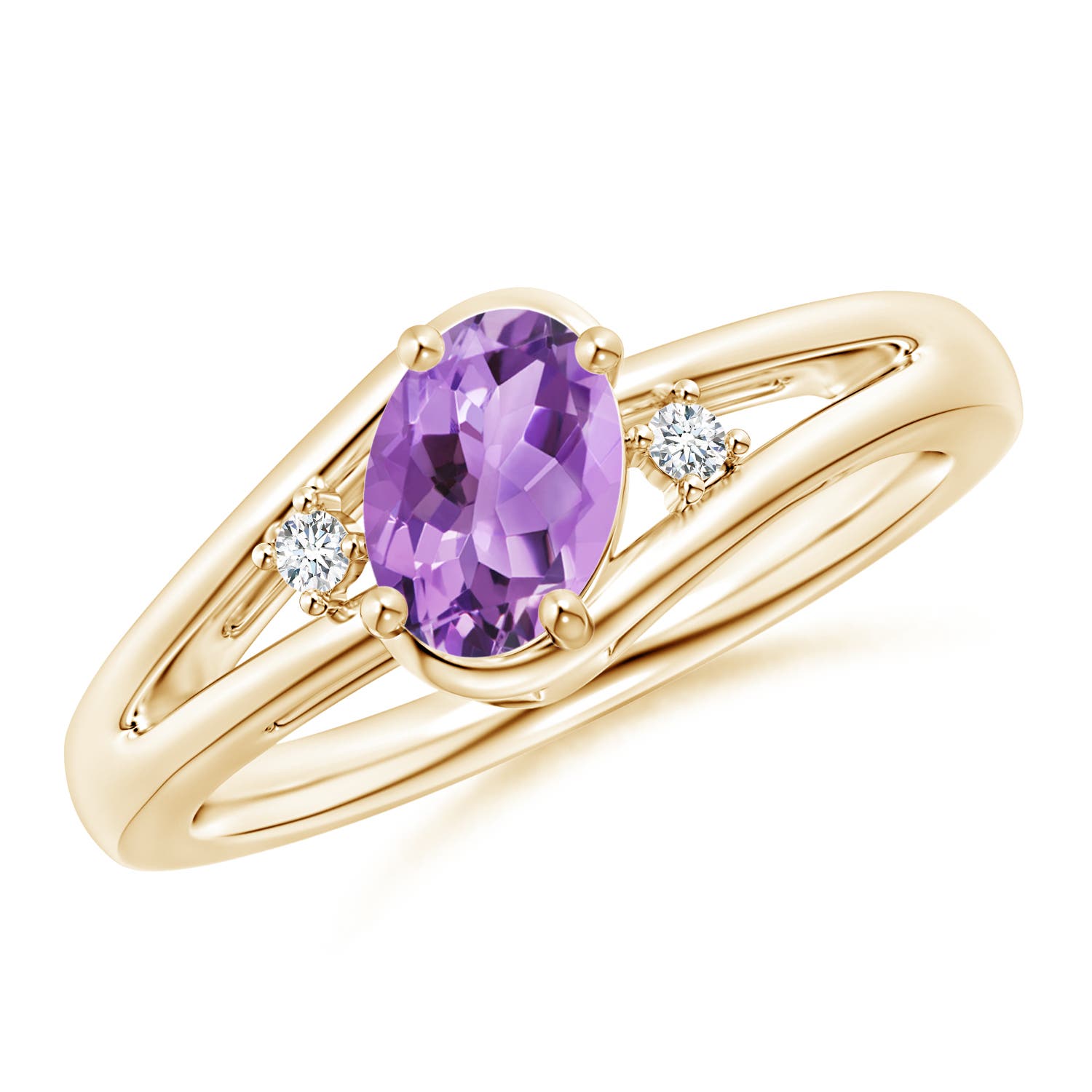 A - Amethyst / 0.74 CT / 14 KT Yellow Gold