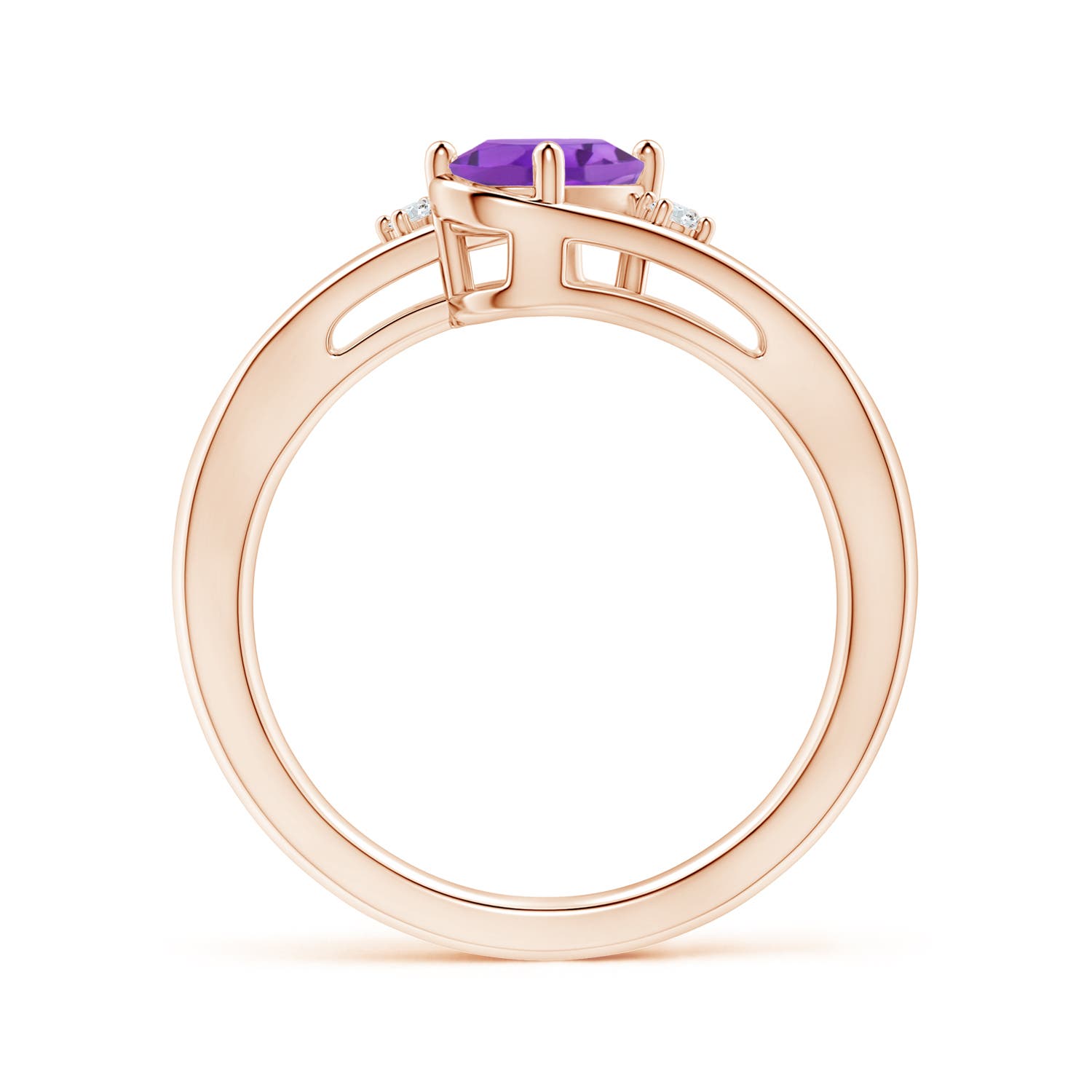 AA - Amethyst / 0.74 CT / 14 KT Rose Gold