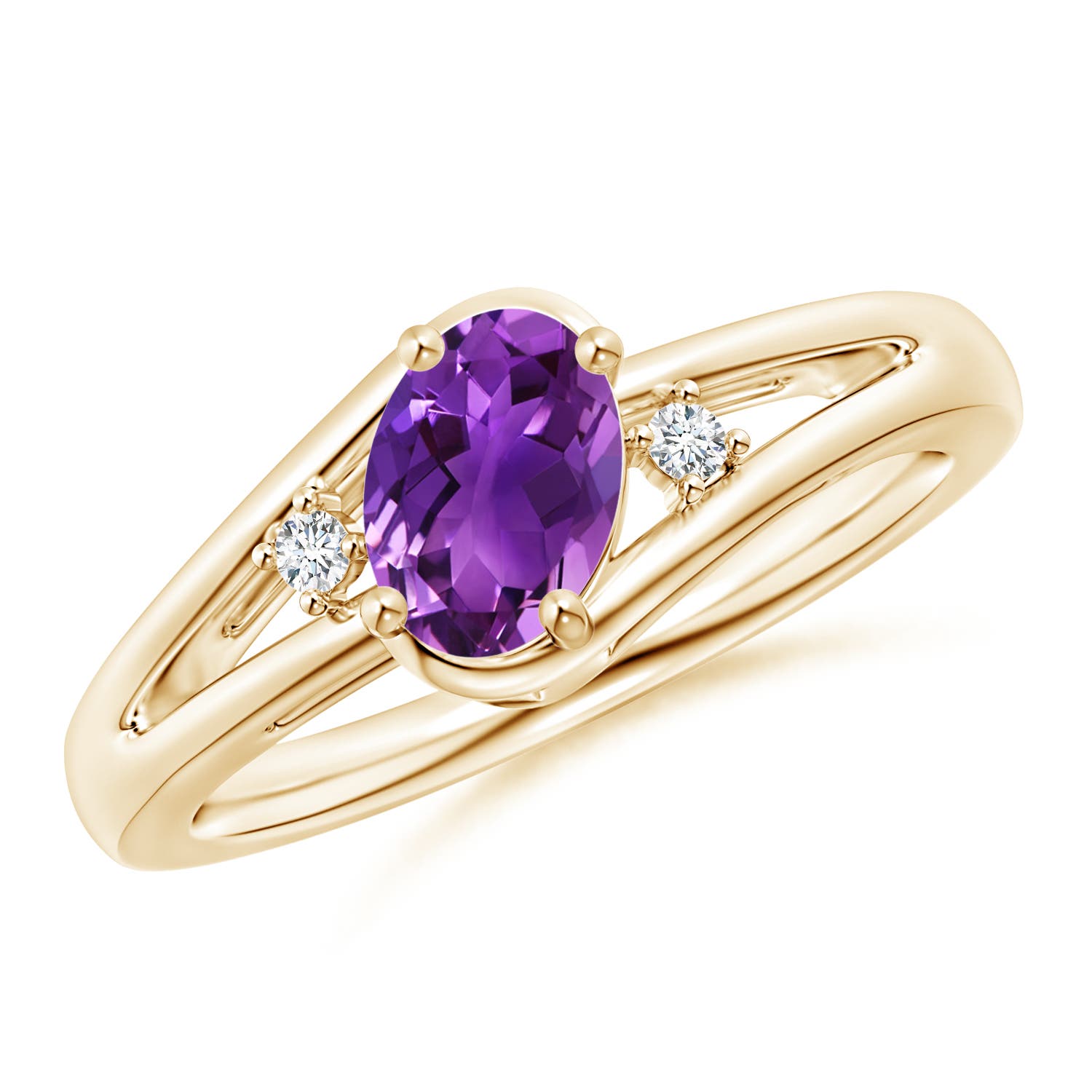 AAAA - Amethyst / 0.74 CT / 14 KT Yellow Gold