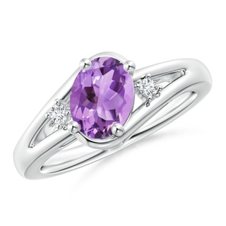 Oval A Amethyst