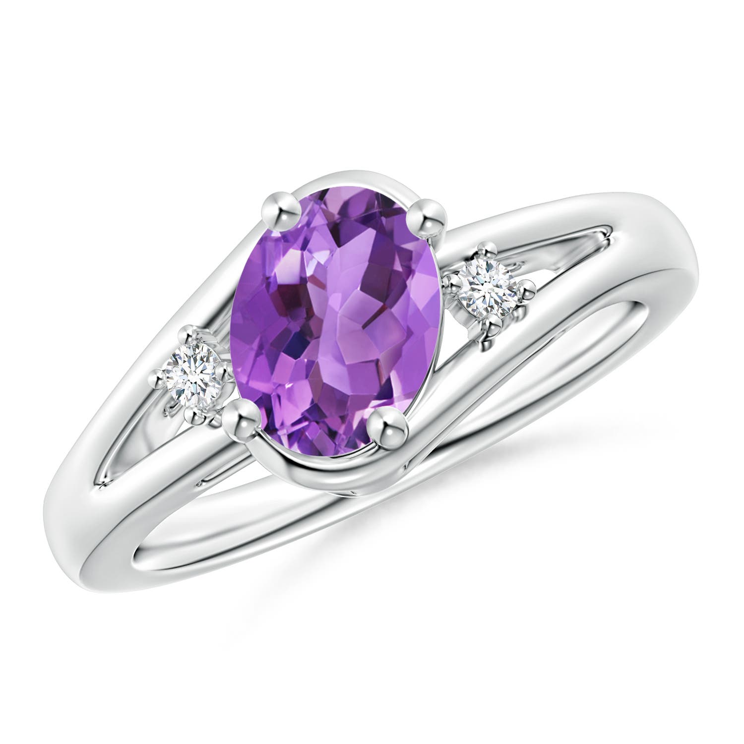 AA - Amethyst / 1.2 CT / 14 KT White Gold