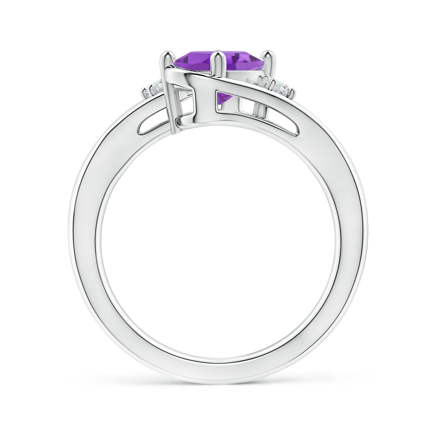 AA - Amethyst / 1.2 CT / 14 KT White Gold