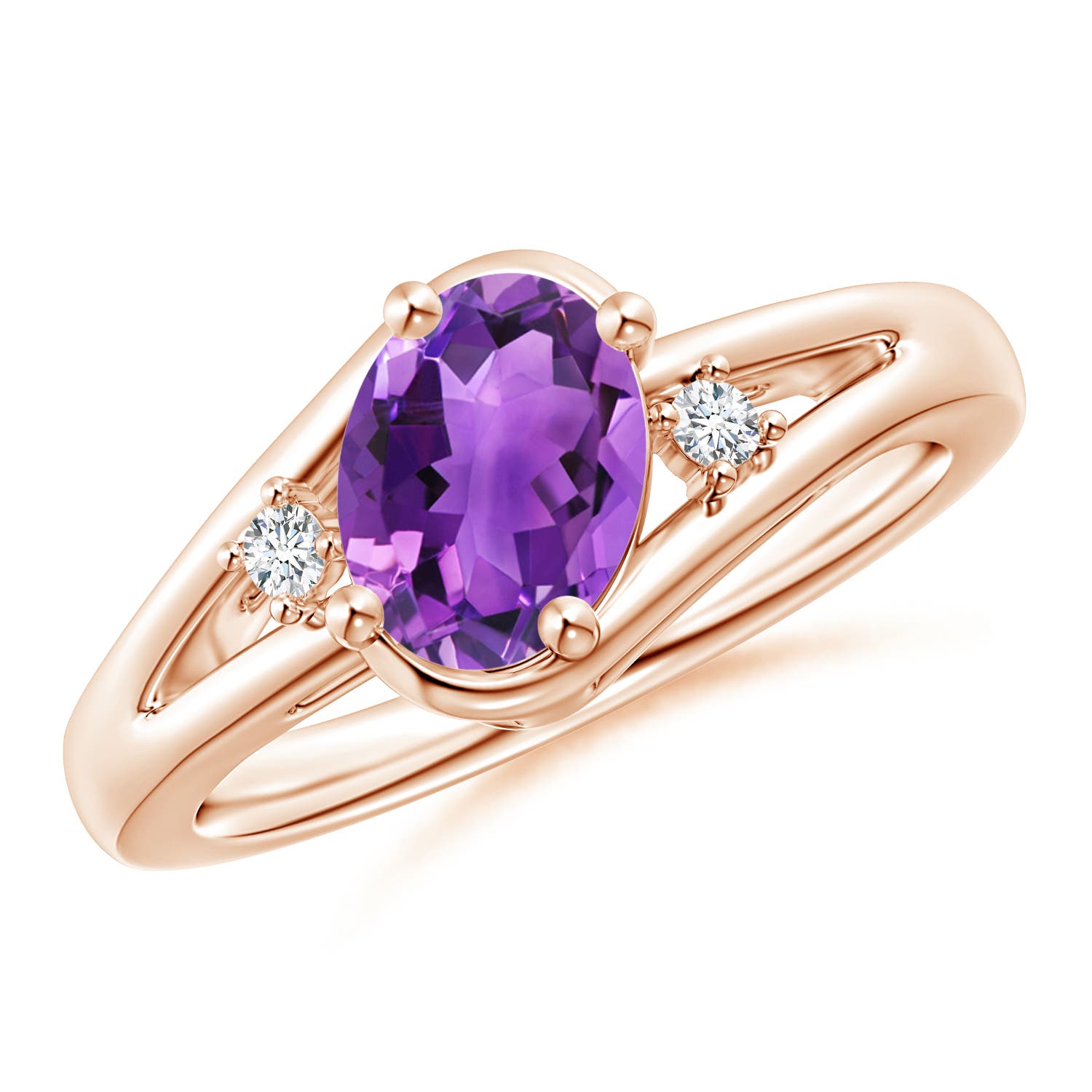 AAA - Amethyst / 1.2 CT / 14 KT Rose Gold