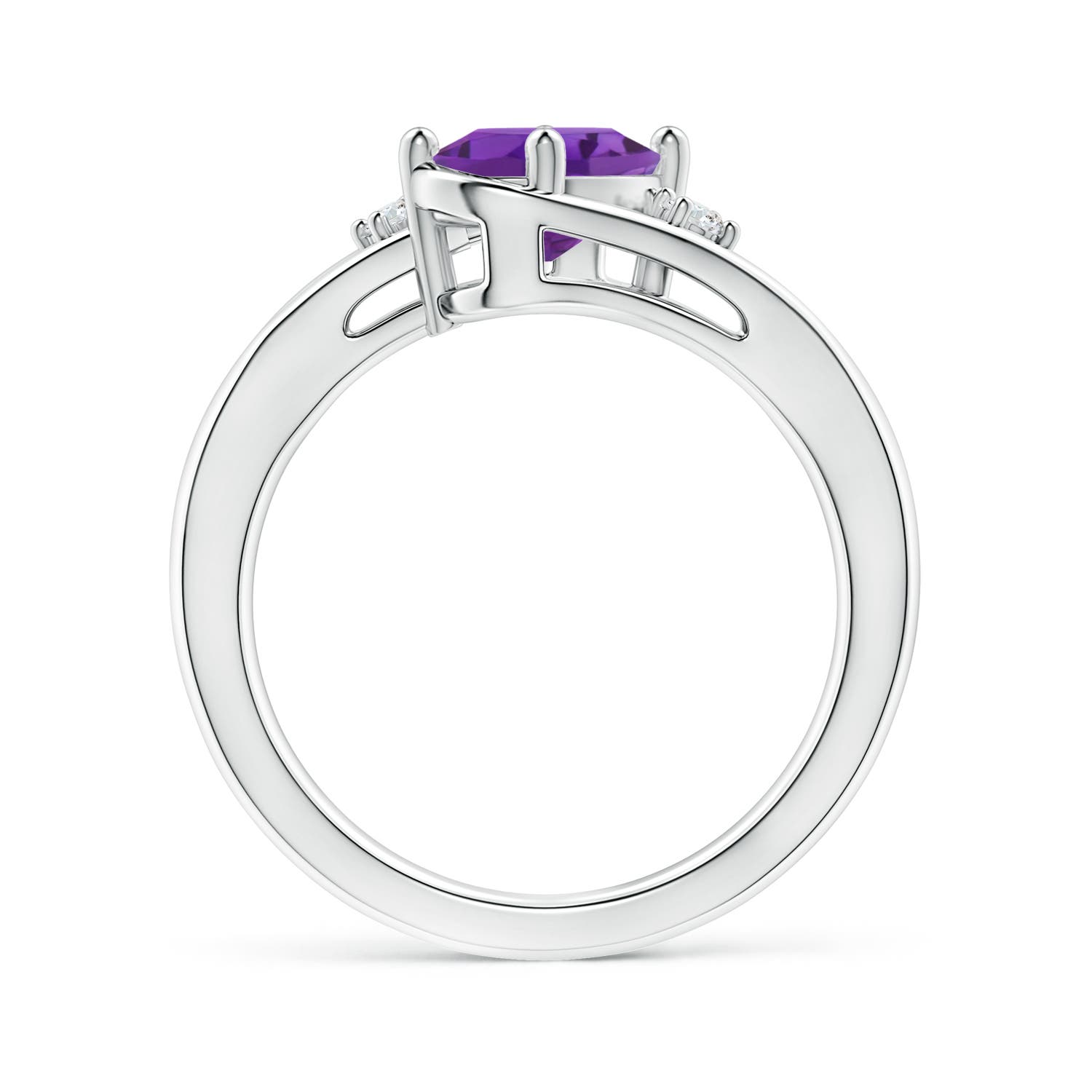 AAA - Amethyst / 1.2 CT / 14 KT White Gold