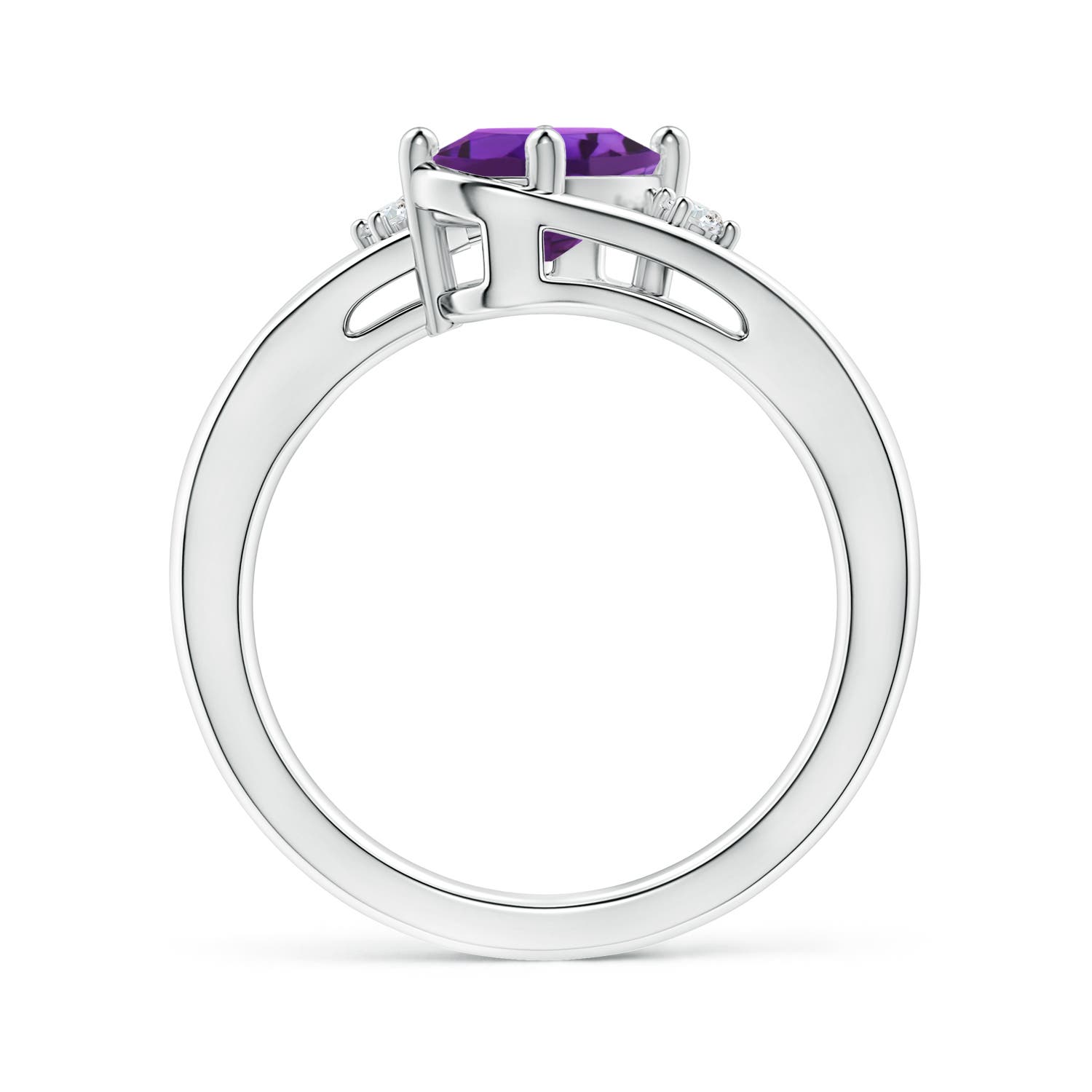 AAAA - Amethyst / 1.2 CT / 14 KT White Gold